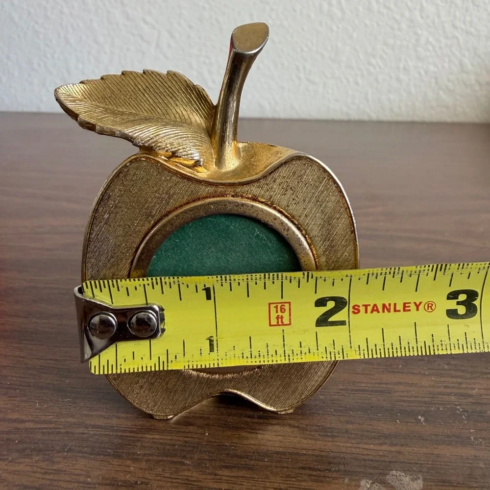 Vintage Ted Arnold Ltd Brass Apple Picture Frame Mid Century Modern Decor Gift